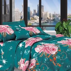 Комплект постельного белья Мирабелла Изумрудная роза, Цвет комплекта: Изумрудная роза , Размер: Евро , Размер наволочки: 50*70