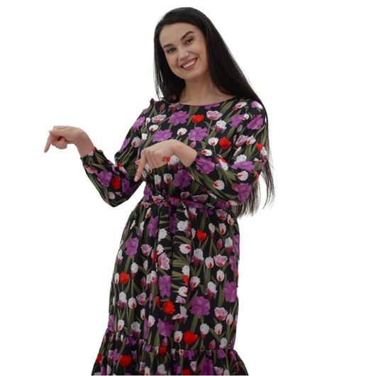 Сукня Квітнева, чорна, Колір: Чорний, Розмір: S, зображення 4