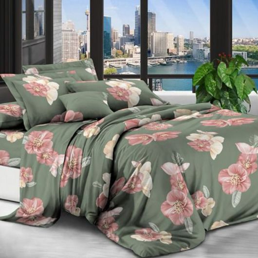 Комплект постельного белья Мирабелла Флора, Цвет комплекта: Флора, Размер: Евро , Размер наволочки: 50*70