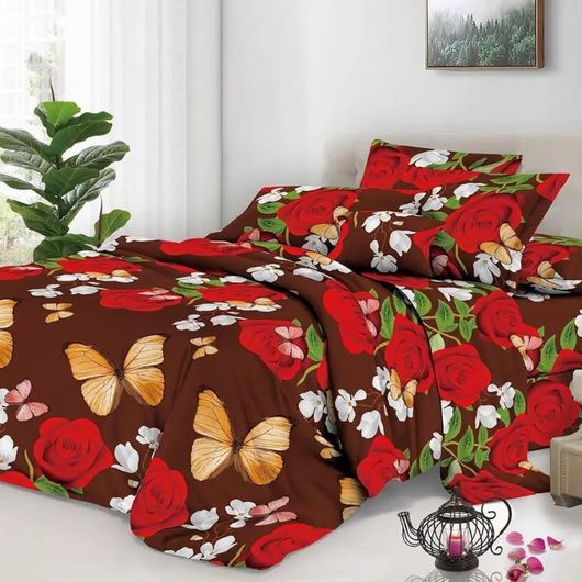 Комплект постельного белья Мирабелла Шоколадная роза, Цвет комплекта: Шоколадная роза , Размер: 1,5 спальный, Размер наволочки: 70*70