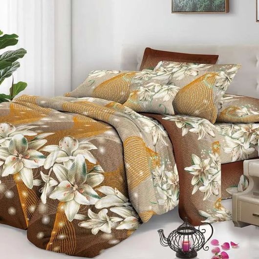 Комплект постельного белья Примавера, Лилии, Цвет комплекта: Лилия , Размер: Евро , Размер наволочки: 50*70