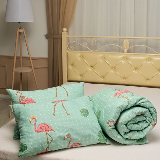 Комплект для сну Солодкі Мрії Фламінго, Колір комплекту: Фламінго , Розмір: 2 спальний, Розмір наволочки: 50*70, зображення 3