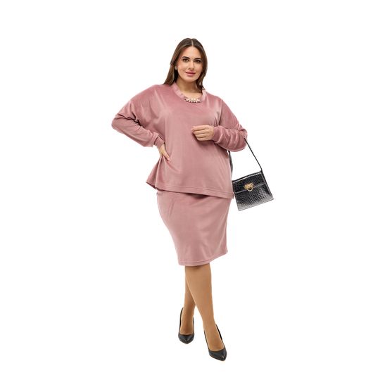 Костюм МегаШик, пудровый, Цвет: Пудровый , Размер: 46