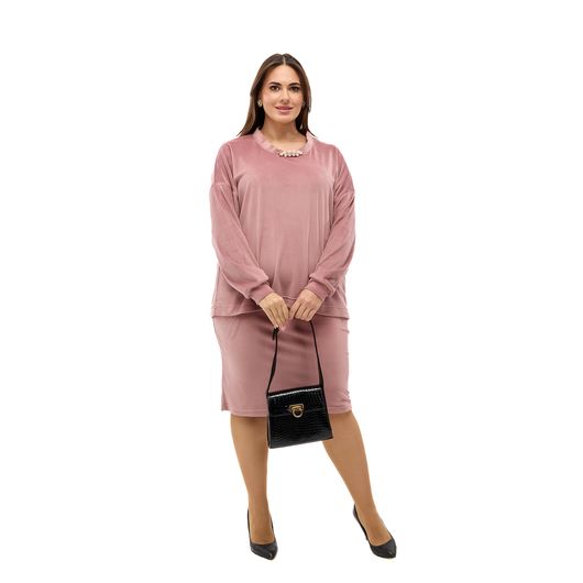 Костюм МегаШик, пудровый, Цвет: Пудровый , Размер: 48, изображение 2