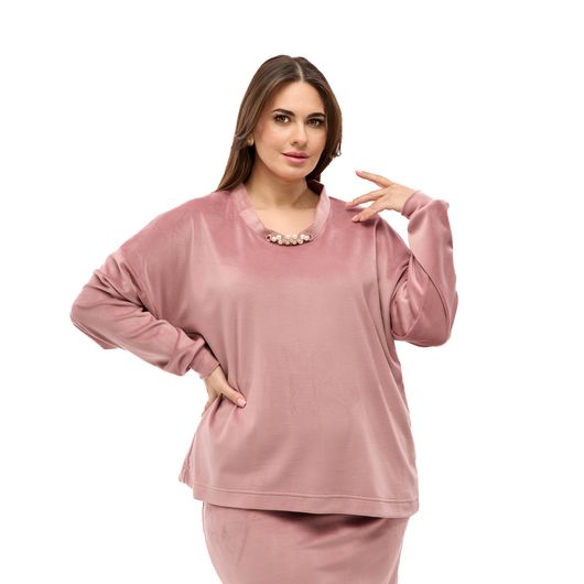 Костюм МегаШик, пудровый, Цвет: Пудровый , Размер: 46, изображение 6