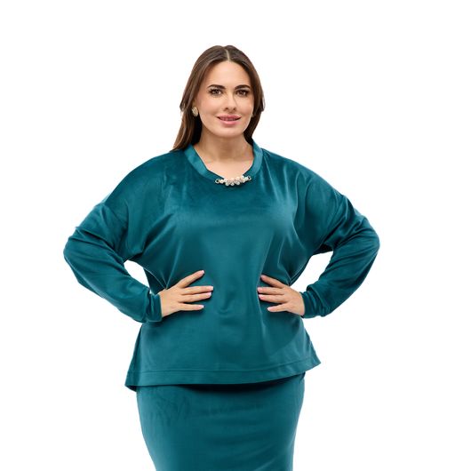 Костюм МегаШик, смарагдовий, Колір: Смарагдовий, Розмір: 48, зображення 10