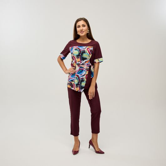 Костюм Ребекка, бордовый, Цвет: Бордовый , Размер: 48, изображение 2