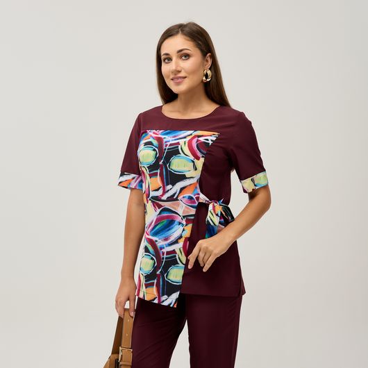 Костюм Ребекка, бордовый, Цвет: Бордовый , Размер: 54, изображение 3